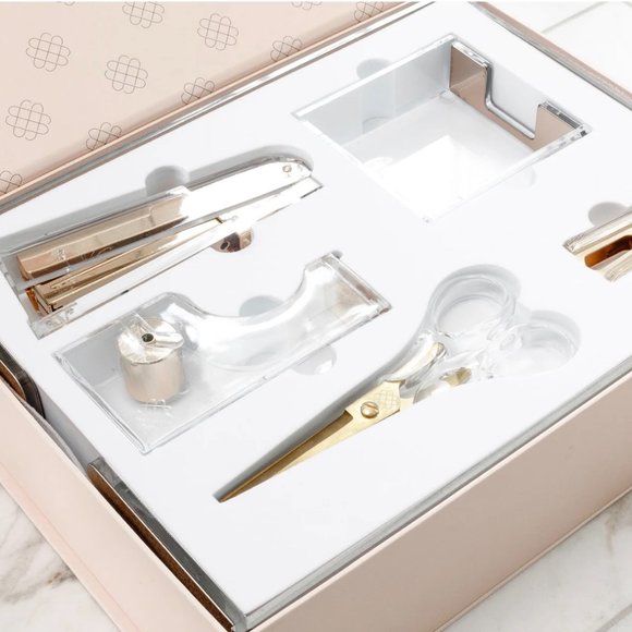 NIB Rose Gold Salt By Sabrina Desk Set - Picture 7 of 12